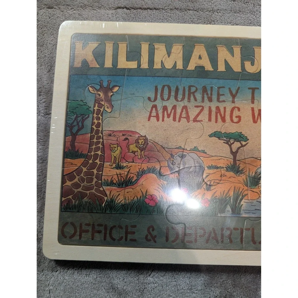 Disney Parks Kilimanjaro Safaris Wooden Tray Puzzle Animal Kingdom New Sealed